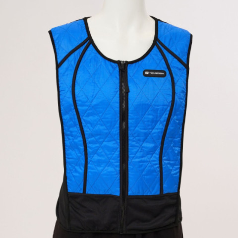 veste-refroidissante-hybride-bleue-non-portee-face