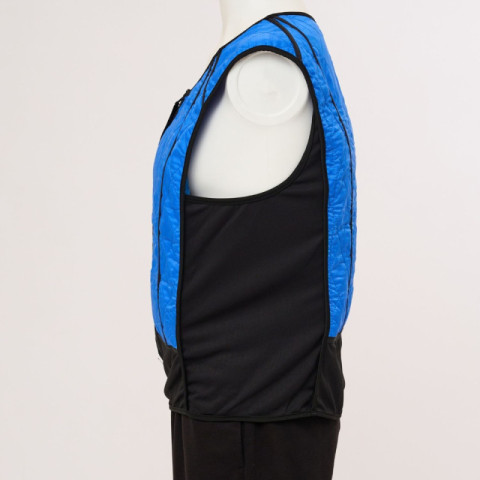 veste-refroidissante-hybride-bleue-non-portee-profil