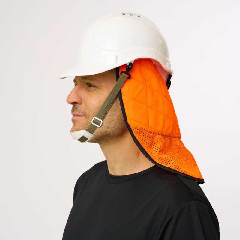 protege-nuque-refrigere-orange-homme-profil