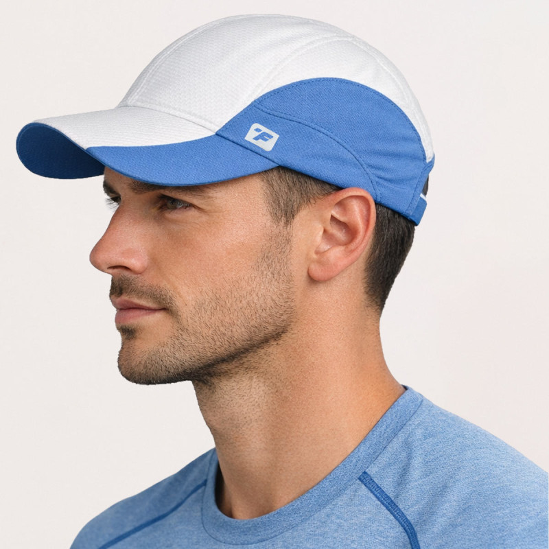 casquette-refroidissante-bleu-blanc-profil