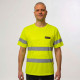 T-shirt-Haute-visibilité-manches-courtes-jaune-homme-face