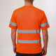 T-shirt-Haute-visibilité-manches-courtes-orange-homme-dos