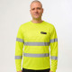 T-shirt-rafraichissant-haute-visibilité-jaune-manches-longues-homme-face