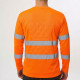 T-shirt-rafraichissant-haute-visibilité-orange-manches-longues-homme-dos