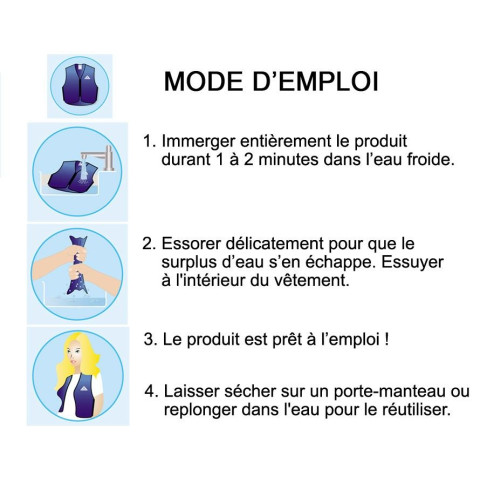 Couvre-épaules rafraîchissant pour cheval Hyperkewl - Bleu