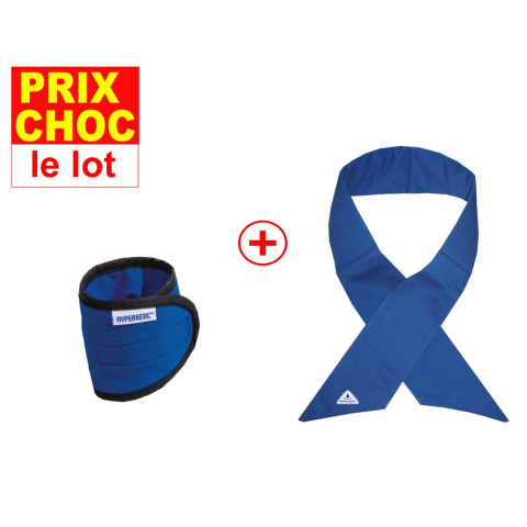 Lot promo foulard Deluxe + bracelets rafraîchissants Hyperkewl